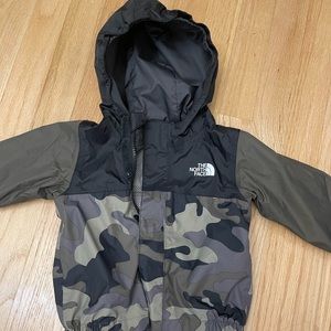 Infant camo north face rain coat